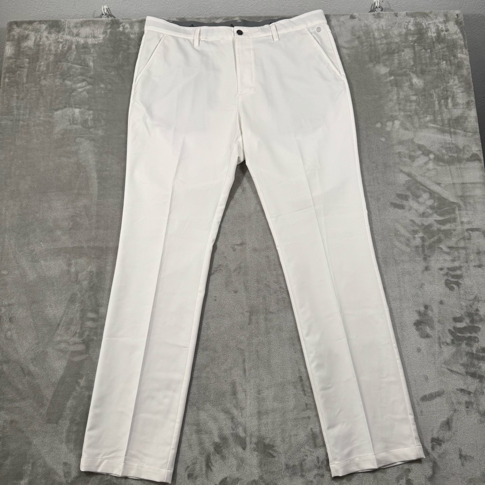 Adidas Golf Ultimate365 Pants Mens 36x33 White Performance Regular Straight - Picture 2 of 10